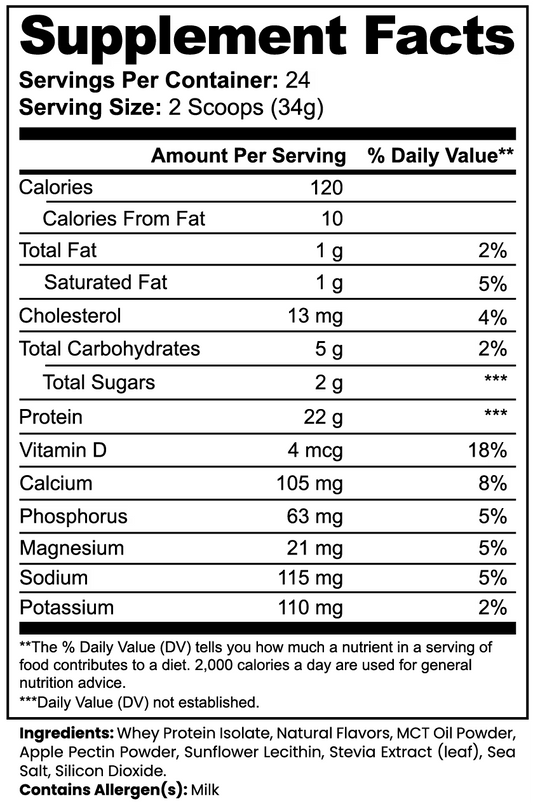 Advanced 100% Whey Protein Isolate – Vanilla