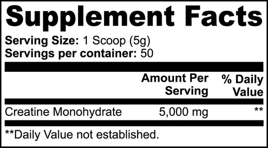 Creatine Monohydrate – 100% Pure